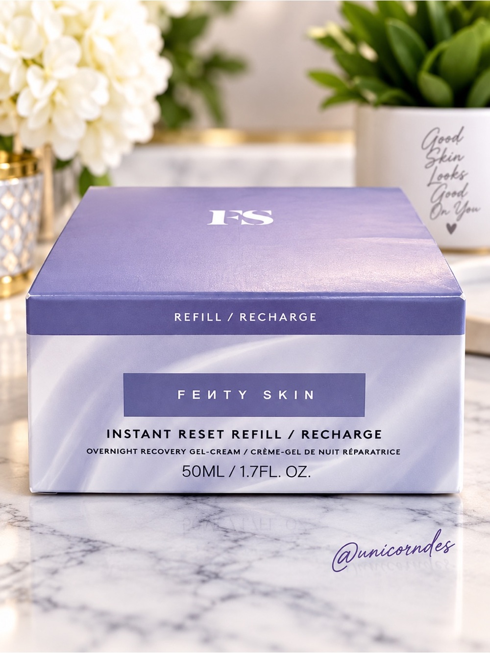 Fenty Skin Instant Reset Overnight Recovery Gel-Cream Refill 1.7 oz